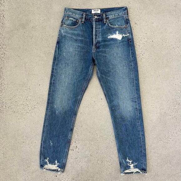 AGOLDE Jamie High Rise Classic Jeans in Grade - Picture 1 of 10